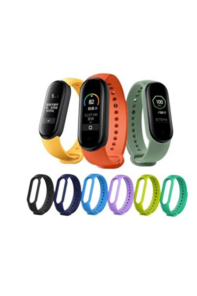 gaman Xiaomi Mi Band 5 Ve 6 Ya Uyumlu Silikon Kordon 9 Lu Set