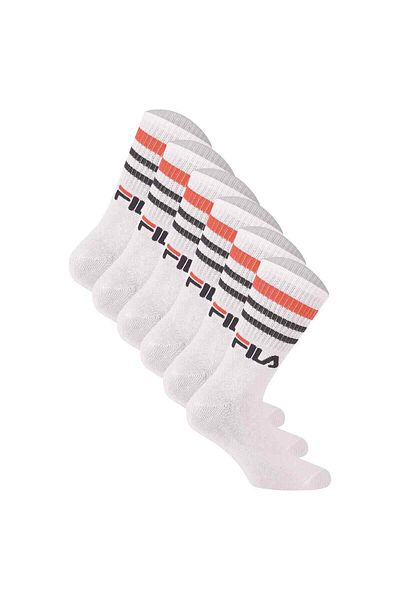 FILA Unisex Socken 6 Paar - Street, Sport, Lifestyle, Socken Set, Streifen, 35-46