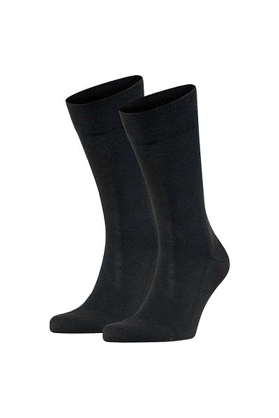 FALKE Herren Socken 2er Pack - Sensitive London, Strümpfe, Uni, Baumwollmischung