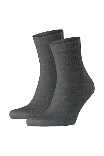 FALKE Unisex Socken 2er Pack - Kurzsocken, Baumwollmischung, Run Rib, Bündchen, einfarbig