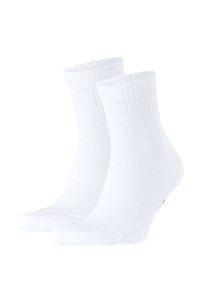 FALKE Packung mit 2 Unisex-Socken – Kurzsocken Baumwollmischung Run Rib Bündchen Einfarbig