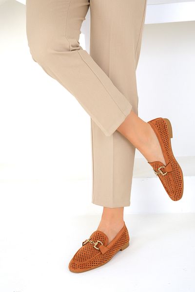 SOHO Tan Suede Women's Ballerinas 19186