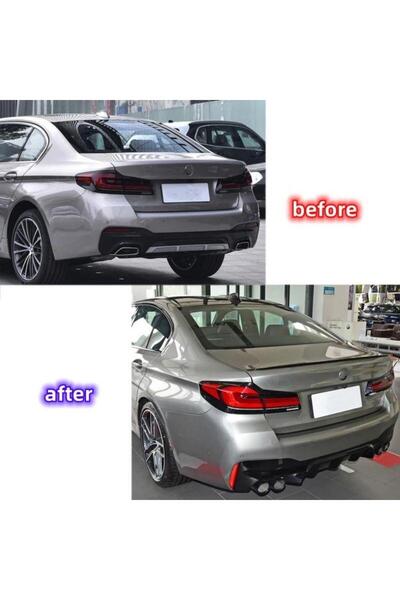 Carmind Bmw 5 Serisi Uyumlu  G30 Bagaj Üstü Spoiler Piano Black 2019-