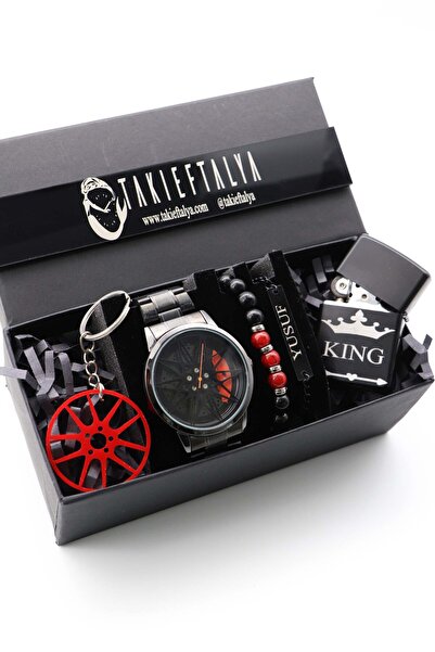 nw northwatch Jant Erkek Saati, King Çakmak, Anahtarlık ve Kişiye Özel Aksesuar Seti