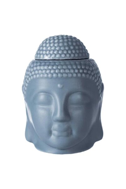 Vivas Buda Buhurdanlık Mat Gri Renk Buda model tibet tarzı buhurdanlık(KAPAKLI)