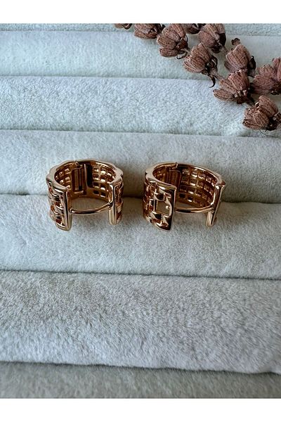 PAMES Rose Patterned Wicker Roll Xuping Earrings