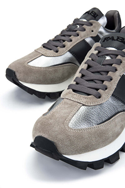 FABI Erkek Hakiki Deri Gri Sneakers & Spor Ayakkabı