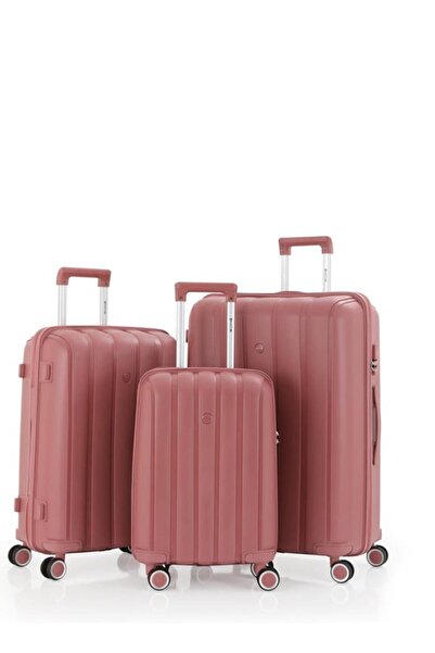 MÇS Mçs Üçlü Polipropilen Valiz Seti V305 - Mçs Kırılmaz Silikon Valiz Set