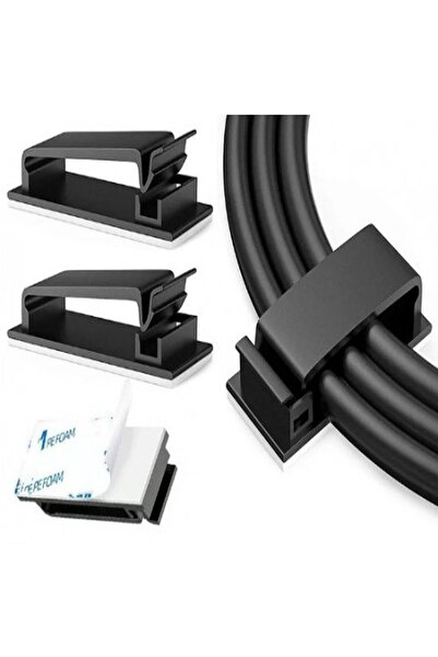 Özasya AVM 8 ADET Yapışkanlı Kablo Düzenleyici Klips