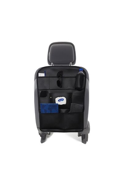 wimbledon 44x62 cm Black Leather Car Seat Back Organizer - 1 Piece