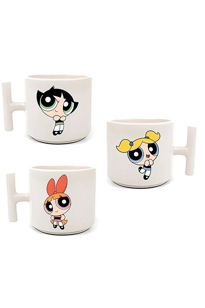 IŞILAY REKLAM كوب Powerpuff Girls مطبوع يدويًا على شكل حرف T مكون من 3 قطع