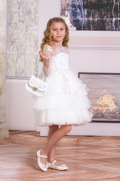 SÜSLÜ PİNK KİDS KIZ ÇOCUK DANTELLİ ELBİSE