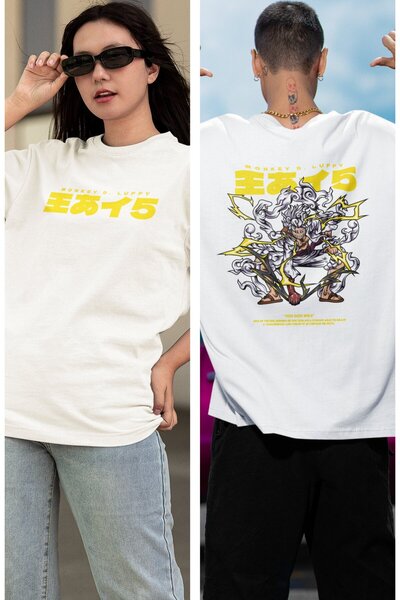 Fuddy Moda One Piece Luffy Nika Gear Five Ex2 Back Štampano unisex majica