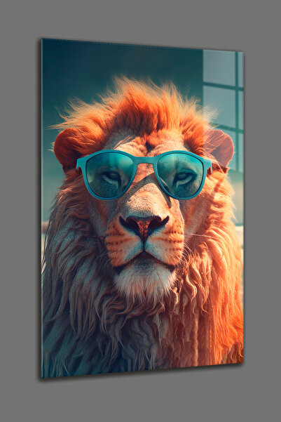 BV DEKOR ΓΥΑΛΙΝΗ ΖΩΓΡΑΦΙΚΗ ΜΕ ΣΧΕΔΙΑ ΛΙΟΝΤΑΡΙΟΥ - ΑΝΘΕΚΤΙΚΗ ΣΤΗ ΘΡΑΥΣΗ - 4ΧΙΛ...