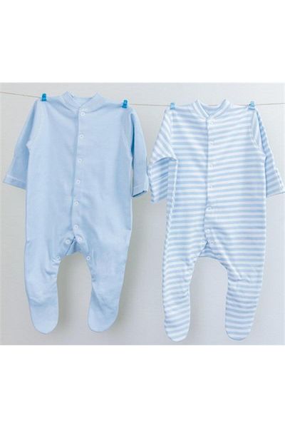 Mede Kids Medekids Footed Jumpsuit 2-Pack Blue 0-3 Months