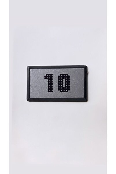 Temiz İş Elektronik Yapışkanlı Kapı Numarası Noktalı Gümüş No 10