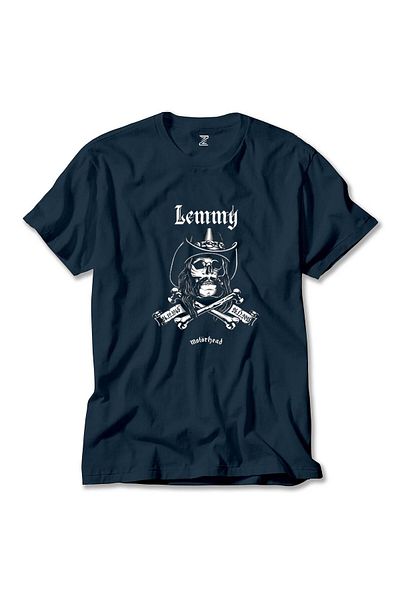 Z zepplin Μπλουζάκι με μοτίβο κρανίου Lemmy Kilmister Motörhead Navy Blue