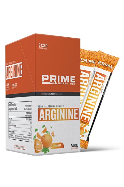 Prime Nutrition L-Arginine 24 Saşe x 8 gram Portakal - Arjinin ( Tek Kullanım...