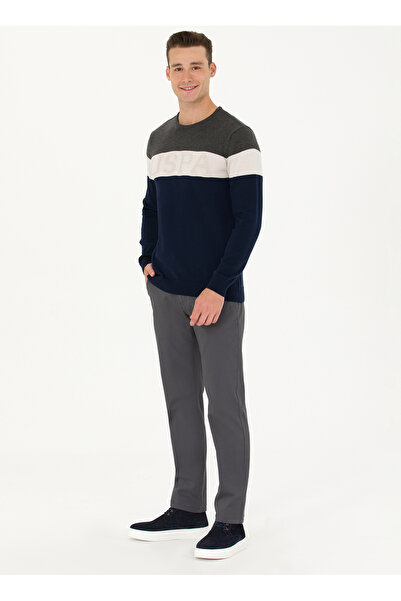 U.S. Polo Assn. U.S. Polo Assn. Bisiklet Yaka Regular Fit Lacivert Erkek Kazak WONER