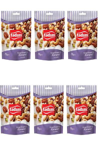 Tadım Karnaval Kuruyemiş 75 gr X 6 Adet