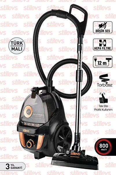 Stilevs Maxtron Torbasız Elektrikli Süpürge - Siyah - SET12340