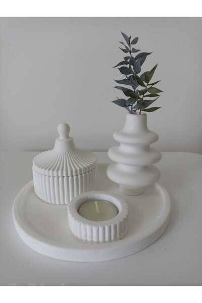 ALSARE Δαχτυλίδι Μοντέλο Βάζο Κηροπήγιο Διακοσμητικό Σετ