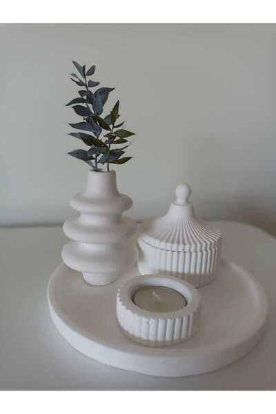 ALSARE Δαχτυλίδι Μοντέλο Βάζο Κηροπήγιο Διακοσμητικό Σετ