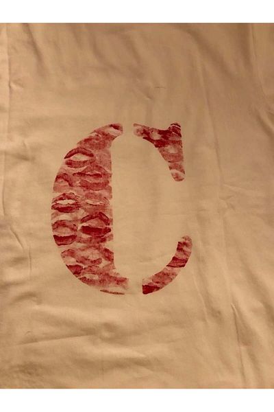 Touz Moda Μπλουζάκι Kiss Design Letter C Oversize