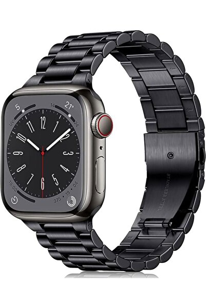 Rivor Apple Watch Ultra 49mm Uyumlu Kordon Paslanmaz Şık Çelik Tasarım Kayış