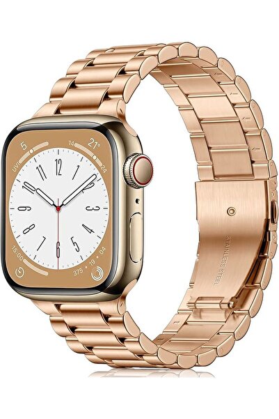 Rivor Apple Watch Seri 9 8 7 6 5 4 3 2 1 SE 42-44-45mm Uyumlu Kordon Paslanma...