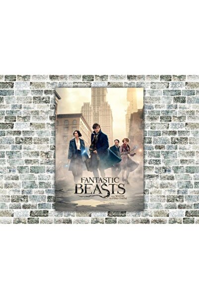 icase Tablou din lemn cu creaturi fantastice