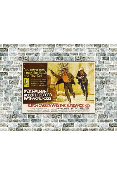 icase Μπατς Κάσιντι και ο Σάντανς Κιντ Ξύλινος Πίνακας Τέχνης Μεγάλου Μεγέθους