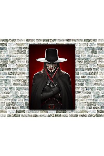 icase Tablou din lemn V For Vendetta Dimensiune mare