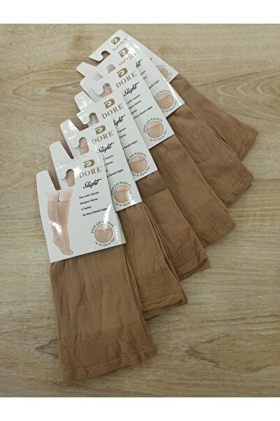 Dore Çorap Dore Kneeless Elastic 6Pairs Skin Color