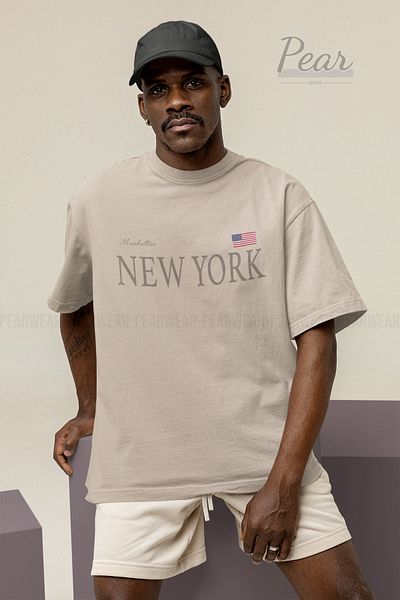 Pear Wear Μπλουζάκι New York Printed Unisex T-Shirt Oversize