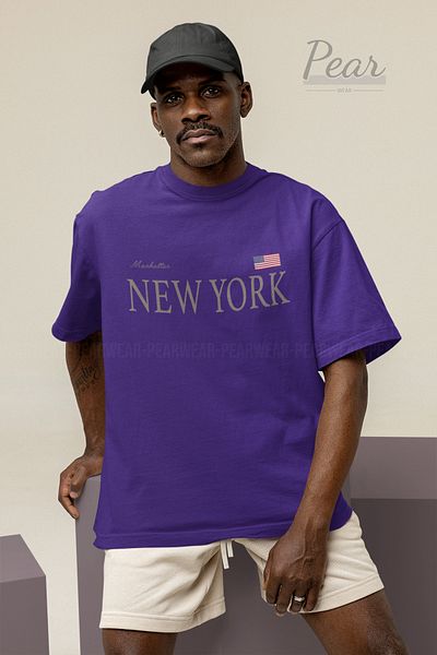 Pear Wear Μπλουζάκι New York Printed Unisex T-Shirt Oversize