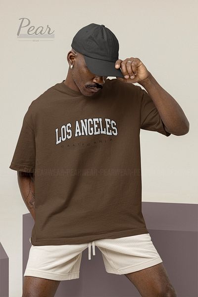 Pear Wear Μπλουζάκι Los Angeles Printed Unisex T-shirt Oversize