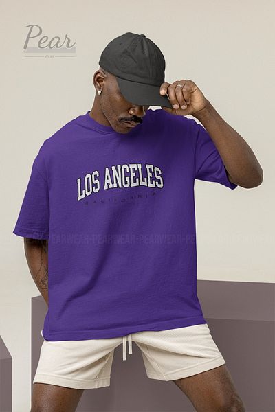 Pear Wear Μπλουζάκι Los Angeles Printed Unisex T-shirt Oversize