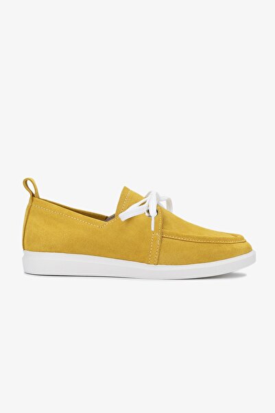 Valmenti Gireldo Women's Yellow Suede Genuine Leather Casual Shoes