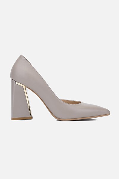 Valmenti Avıor Women's Mink Genuine Leather Heeled Shoes