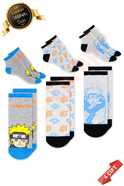 DAYCO Naruto Patterned Original Licensed 3-Piece Booties Socks Set - DL15610688-NRT-PTK