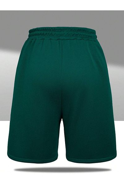 MODARİCH Σορτς Nefti Green Printed Brooklyn New York - Ψηλόμεση και πλεκτή τσέπη