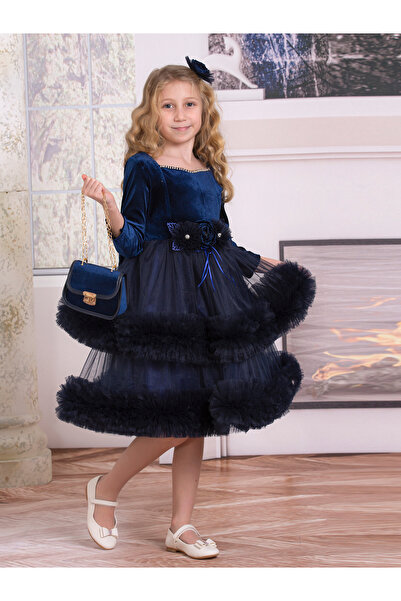 SÜSLÜ PİNK KİDS KIZ ÇOCUK TÜLLÜ ELBİSE