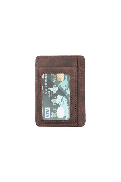 Lev Leather Θήκη πιστωτικής κάρτας από γνήσιο δέρμα, θήκη πιστωτικής κάρτας μακράς διαρκείας από ποιοτικό δέρμα