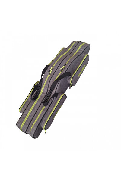 modibags 143 Cm Iki Gözlü 4 Cepli Koyu Gri Olta Kamış Çantası