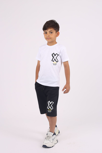 çiko kids Set de costum pentru guler rotund 100% bumbac cu imprimeu Win X