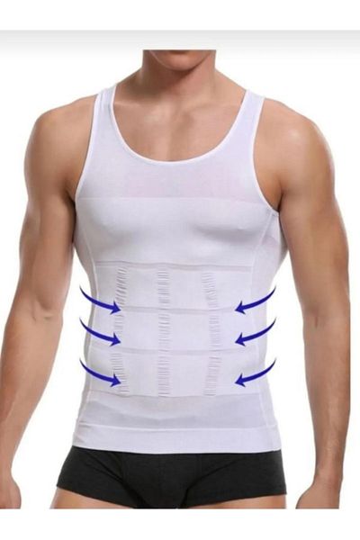 SÜSEN LİNGERİE Men's White Corset Athlete - Breathable, Weightlifting and Lifting
