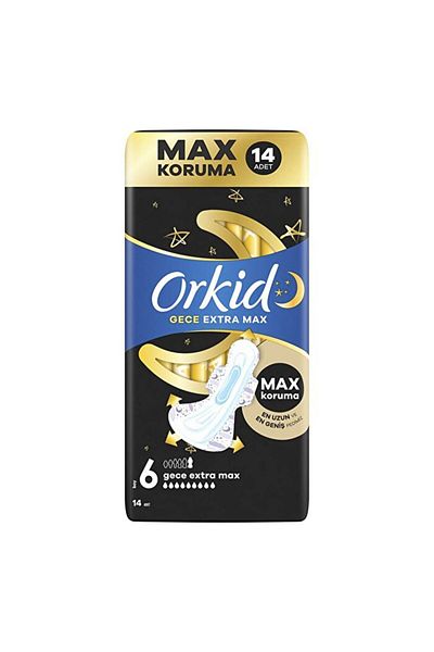 Orkid الترا نايت اكسترا ماكس - 14 فوطة