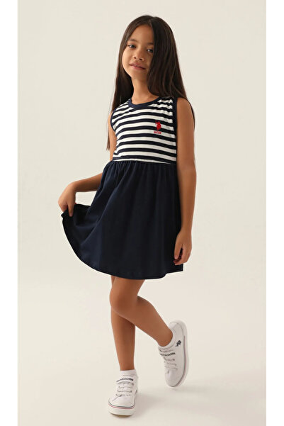 U.S. Polo Assn. Rochie pentru fete, Licențiată, USPA, Albastru închis, Rochie...