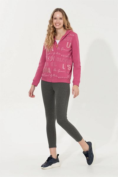 U.S. Polo Assn. Γυναικείο Πλεκτό Παντελόνι σε Γκρι